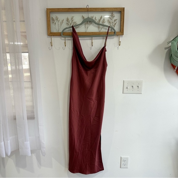 NEW BHLDN Anthropologie August Satin Charmeuse Midi Dress NWT - Picture 3 of 6